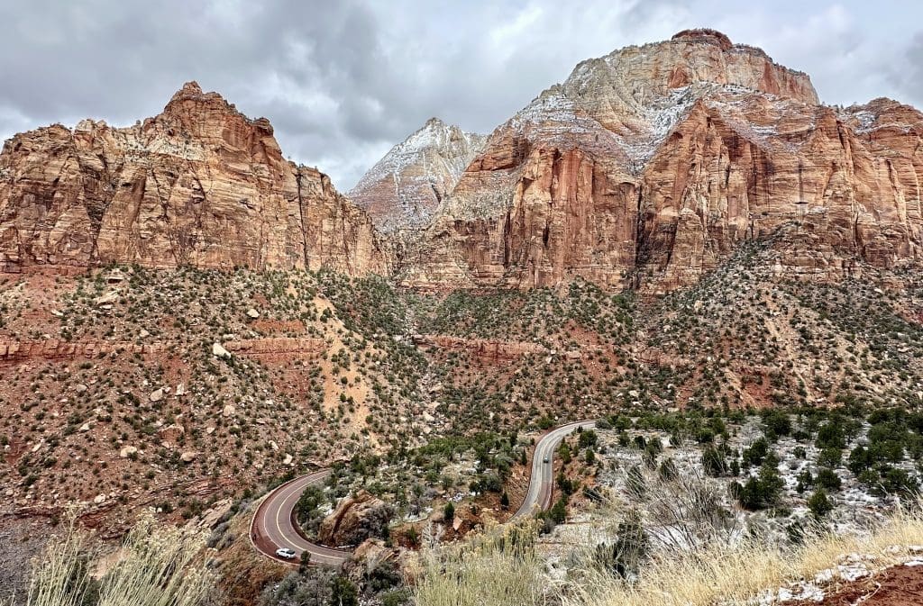 Looking down on the switchbacks on Zion-Mount Carmel Highway